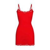 -style new summer camisole dress, sexy tight-fitting bodycon lace mini dress