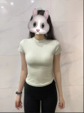 High-quality im*s  new color COTTON JERSEY sweetheart lover high-elastic slim-fit base shirt T-shirt
