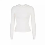 Zhao Lusi same style COTTON JERSEY tight-fitting base shirt long-sleeve t-shirt inner layer