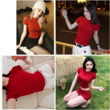 Celebrity Style: 's Cotton Jersey Short Sleeve Top for a Perfect Figure, High Quality