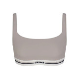 -style casual sporty letter logo bra, camisole, mini irt, tennis irt set