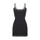 -style new summer camisole dress, sexy tight-fitting bodycon lace mini dress