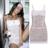 European and American hot girl ballet style princess floral lace pink printed satin pleated strapless dress