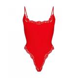 blogger's same style FITS EVERYBODY lace-trimmed camisole bodysuit