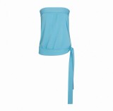 new summer style sexy solid color side-tie strapless top gentle versatile slimming casual shorts set