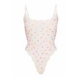 blogger's same style FITS EVERYBODY lace-trimmed camisole bodysuit
