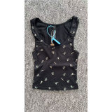U-neck ribbed camisole European and American slim-fit solid color inner layer outerwear sports crop top