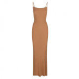 same style sexy ribbed camisole dress for women, backless, slimming, bodycon long dress