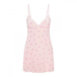 Valentine's Day Rosé-style camisole dress V-neck velvet lace heart print nightdress