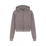-style French Terry Zip Hoodie, short length