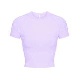 alternative basic sports cotton T-shirt, cropped short-sleeved top