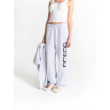 's new white snowflake pattern straight wide-leg versatile casual loose pants