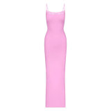 Valentine's Day limited edition 2-color custom-dyed multi-layer stretch lace bodycon dress with lace trim and hip-hugging long irt
