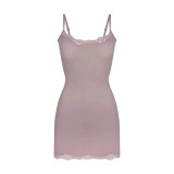-style new summer camisole dress, sexy tight-fitting bodycon lace mini dress