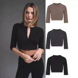New  SMOOTH LAYERS CROPPED CARDIGAN comfortable short button-up cardigan jacket