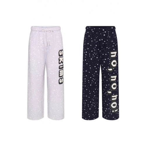 's new white snowflake pattern straight wide-leg versatile casual loose pants