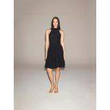 MILKY SHEER high-neck sleeveless pleated dress, slim fit, pure and alluring hot girl style