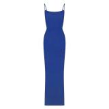 same style sexy ribbed camisole dress for women, backless, slimming, bodycon long dress