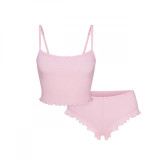 New S -style European and American sexy LOGO POINTELLE Valentine's Day floral hollow-out cotton set