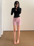 -style modal ribbed boxer shorts, summer thin loose casual home pants for women