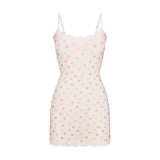 -style new summer camisole dress, sexy tight-fitting bodycon lace mini dress