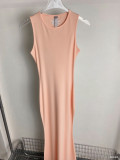 Kylie  style Ski*m*s sleeveless tank dress French bodycon slip dress long dress