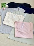 alternative to  COTTON JERSEY SCOOP NECK T-SHIRT square neck French short-sleeve T-shirt