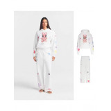Cute Bunny Easter Limited Edition Graffiti Series Hooded Pullover Sweatshirt and Straight-Leg Pants