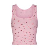 U-neck ribbed camisole European and American slim-fit solid color inner layer outerwear sports crop top
