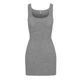 *s*k*  bodycon pink ribbed slip dress sleeveless U-neck tank dress mint green