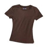 Xiangxiu's same basic style, as worn by Yimengling and , round-neck short-sleeve stretchy tight-fitting regular-shoulder T-shirt for women