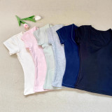 alternative to  COTTON JERSEY SCOOP NECK T-SHIRT square neck French short-sleeve T-shirt