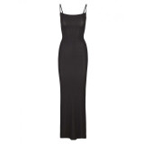 same style sexy ribbed camisole dress for women, backless, slimming, bodycon long dress