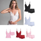 Niche  Valentine's Day Series Lace Camisole Dress Tank Top Bodysuit Bodycon Skirt