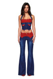 Corduroy patchwork denim halter corset TOMMIE jeans