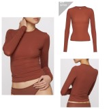 [Bestseller] Ski*m*s Fits Everybody Classic Slim-Fit Nylon Long-Sleeve Women's Tight-Fitting Top