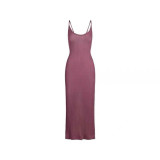 dress, knitted slip dress with back slit, waist-cinching, slimming, sexy, figure-hugging, textured, hot girl style dress