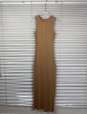 Kylie  style Ski*m*s sleeveless tank dress French bodycon slip dress long dress