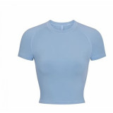 alternative basic sports cotton T-shirt, cropped short-sleeved top