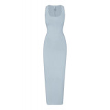 NEW VINTAGE Long New Vintage Slit U-Neck Tank Dress