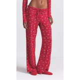 Valentine's Day limited edition -style SLEEP lip print loungewear set with long-sleeve top, long pants, and camisole shorts