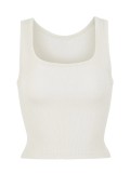 Influencer I*M*S Ouyang Nana's same style tank top with square neckline, high elasticity, ribbed sports short camisole