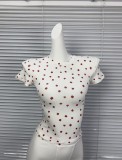 Niche brand Jinjie now offers the * ribbed short-sleeve -style cotton rib shapewear top sports T-shirt