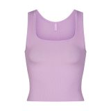 U-neck ribbed camisole European and American slim-fit solid color inner layer outerwear sports crop top