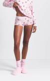 New Christmas Bow Pattern Loungewear Casual Round Neck Loose Long Sleeve Pajama Set