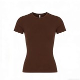 basic style round neck short-sleeve stretchy tight-fitting T-shirt for women, same style as Yimengling and
