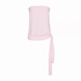 new summer style sexy solid color side-tie strapless top gentle versatile slimming casual shorts set