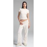 -style European and American sexy LOGO POINTELLE Valentine's Day floral hollow-out cotton set