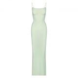 same style sexy ribbed camisole dress for women, backless, slimming, bodycon long dress