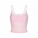 Valentine's Day Collection Sexy Lace Pink Versatile Lace Camisole Top